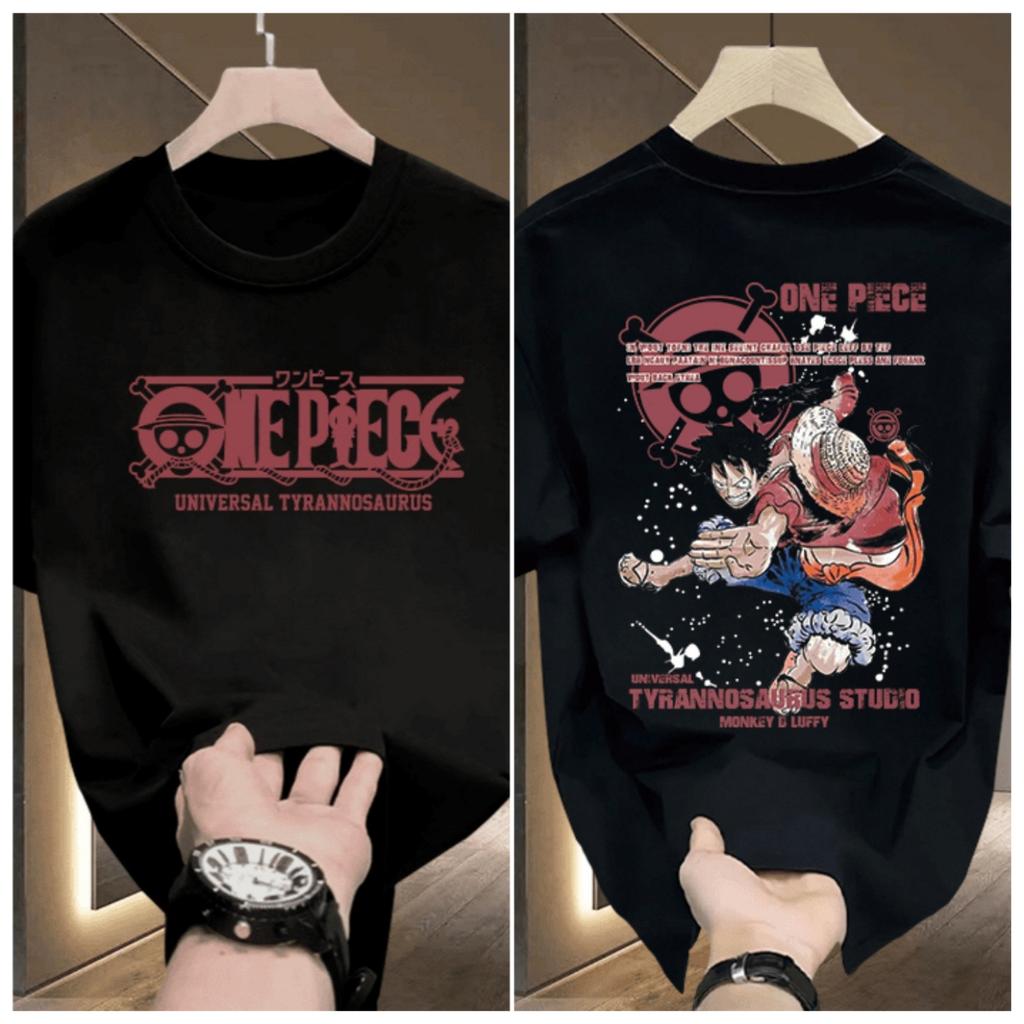 ONE PIECE Anime Nika Luffy Short Sleeve Summer Mens and Womens Same Summer Popular TShirt Nostalgic Cotton Versatile TShirt