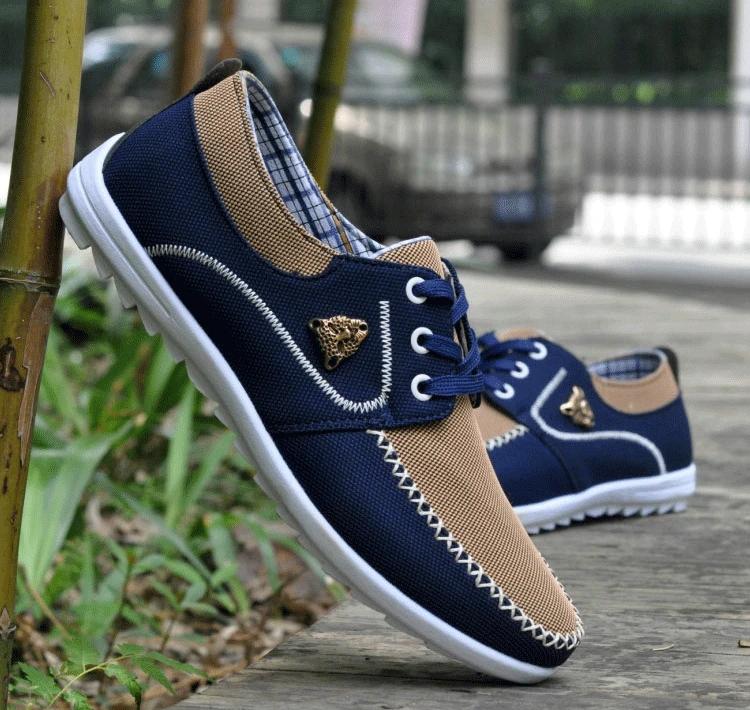 Flat Canvas Shoes for Men Spring Summer Comfortable Male Sneakers Soft Big Size Driving Footwear Peas Shoe Men Casual