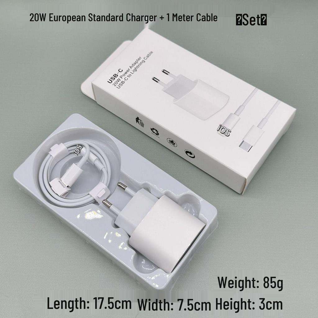 PD20W European Fast Charger for iPhone 13/17 & Tablets - 20W CE Certified.