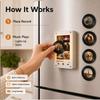 Custom Music Fridge Magnet, Personalized NFC Record Player Magnet Photo Collage Music Box Voice Note Gift