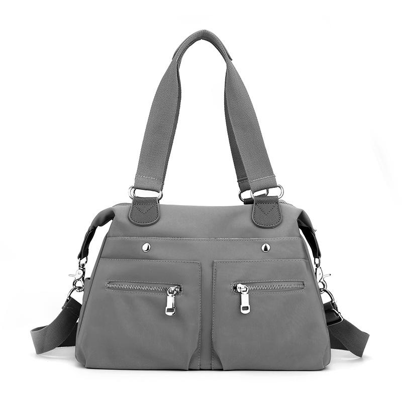 Женская наплечная сумка нейлоновая сумка-тоут большой вместимости сумка через плечо серый