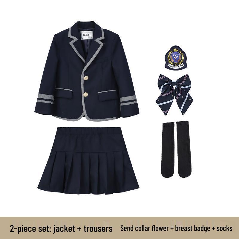 

Весенне-осенняя форма для детского сада и начальной школы в стиле Британской академии 110cm