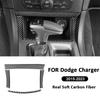 Carbon Fiber Car Central Console Storage Box Panel Frame Trim Strips Decoration Interior Sticker For Dodge Charger 2015-