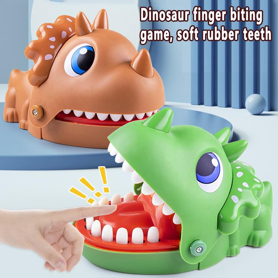 Biting Finger Big Mouth Crocodile Dinosaur Toy Biting Hand Shark Children'S Parent-Child Prank Toys Triceratops Game