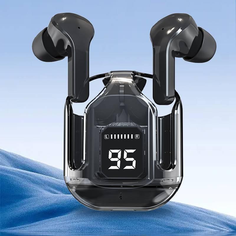 Transparent Wireless In-ear Air31 Tws Earbuds With Noise Cancelling And Led Display For Sports White