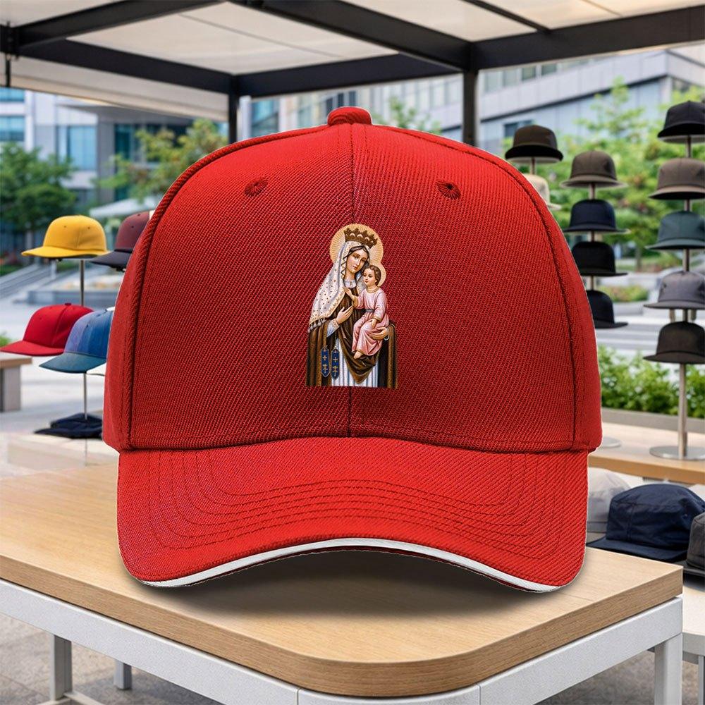 Pc Virgin  Child Religious Icon Adjustable Duckbill Baseball Cap  Lightweight Suitable for Outdoor Sports Cycling Music Fes