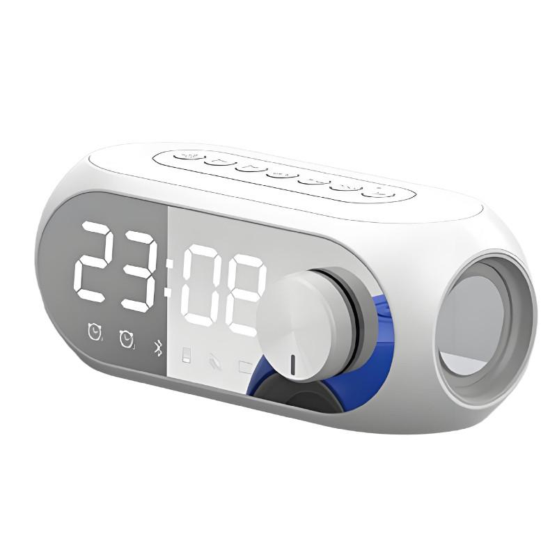 

Alarm Bluetooth Clock Radio Dimmer Nap Timer With Color Night Light For Bedroom белый