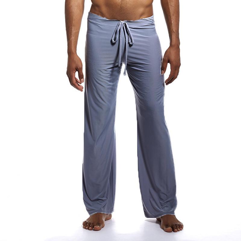 Pantaloni da Lounge da Uomo in Tessuto di Nylon con Coulisse in Vita per Abbigliamento Casuale da Casa