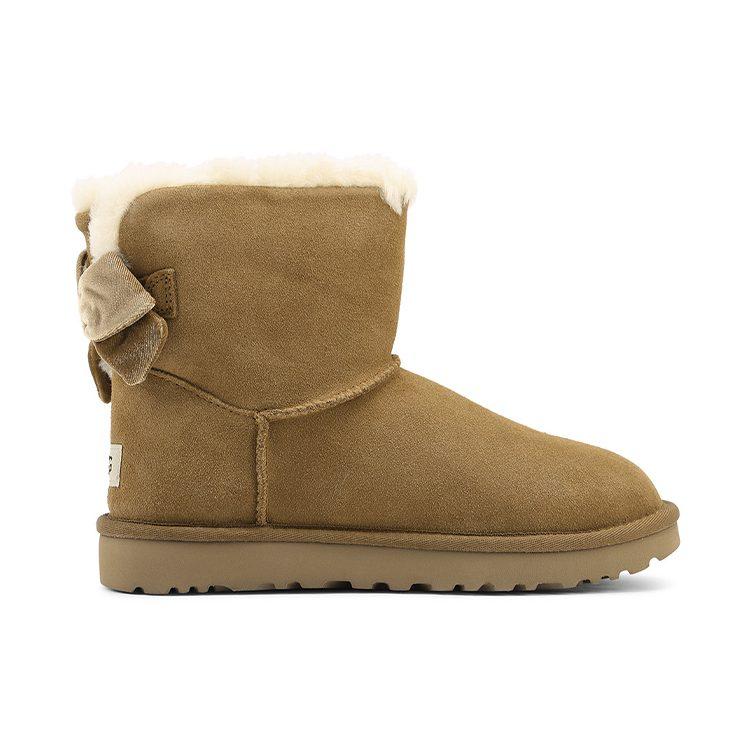 UGG Mini Bailey Bow Velvet Ribbon 2.0 'Chestnut Brown' Women's 1118975-CHE