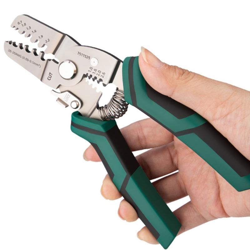 Compact Multipurpose Cable Cutter Tool Wire Crimping Stripping Pliers with Ergonomic Design For Electricians Maintenance
