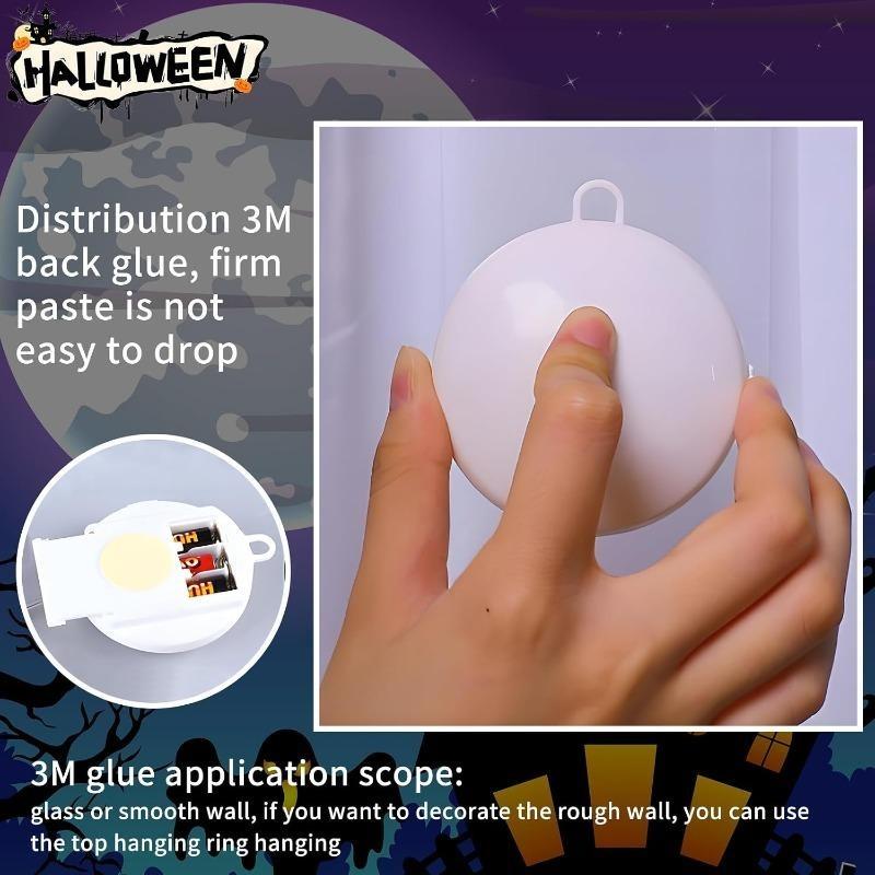 LED Pumpkin Suction Cup Lights, Hanging LED Lamp, Battery Ornament, Holiday Decor for Home Window, Wall Decor for Halloween Party