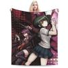 Anime Danganronpa Kawaii Blanket  Soft Novelty Plush Throw Blanket For Child Couch Chair Sofa Bed Flannel Bedspread Bed Cover