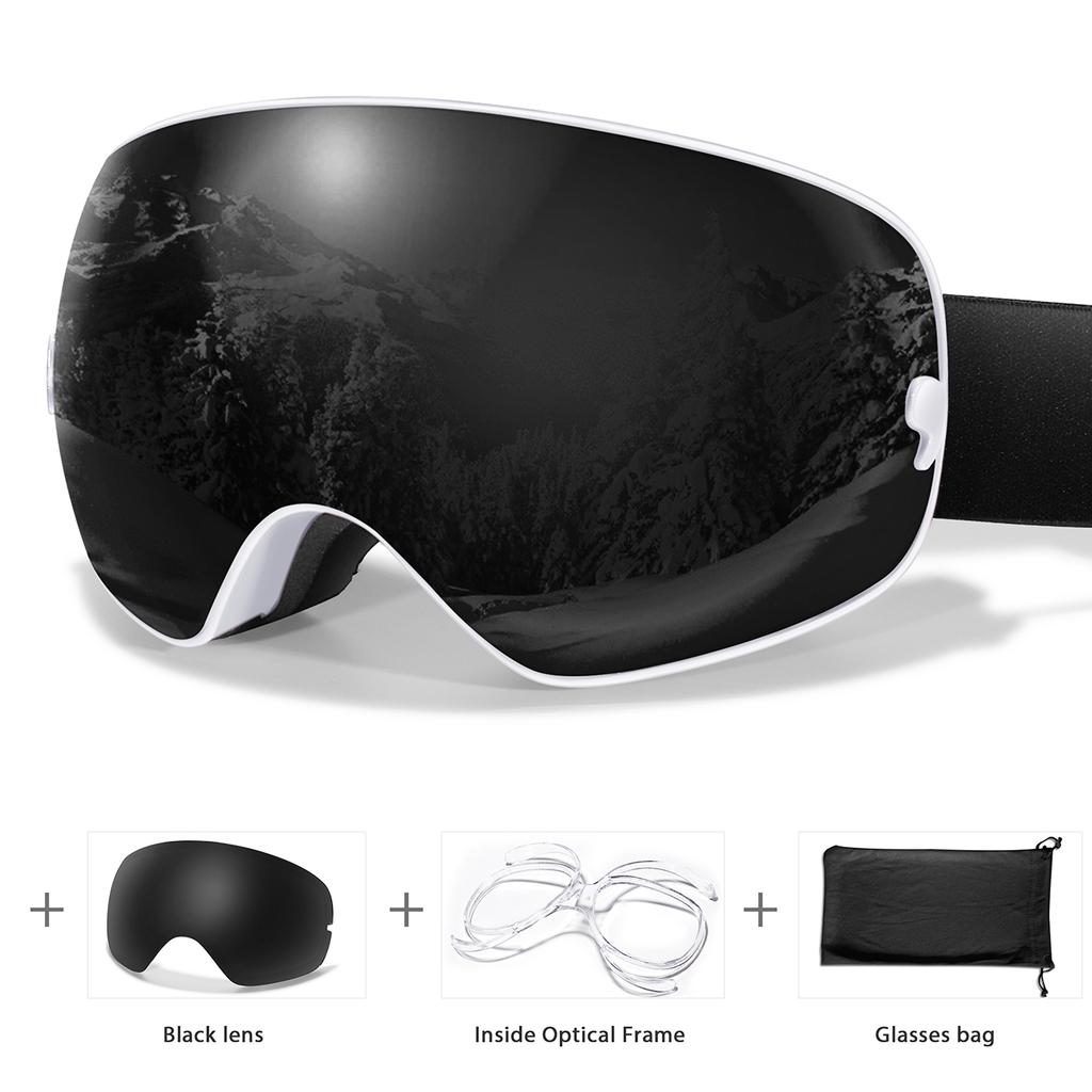 Men Women Outdoor Sports Ski Goggles Anti-fog Snowboarding Snowmobile Glasses UV400 Charngeable Lens Teen Charistmas Cycling