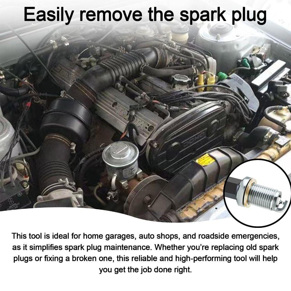 Carbon Steel Broken Spark Plug Remover Rugged Universal Spark Plug Extractor Tool Multi-purpose Reverse Cone Screw Extractor