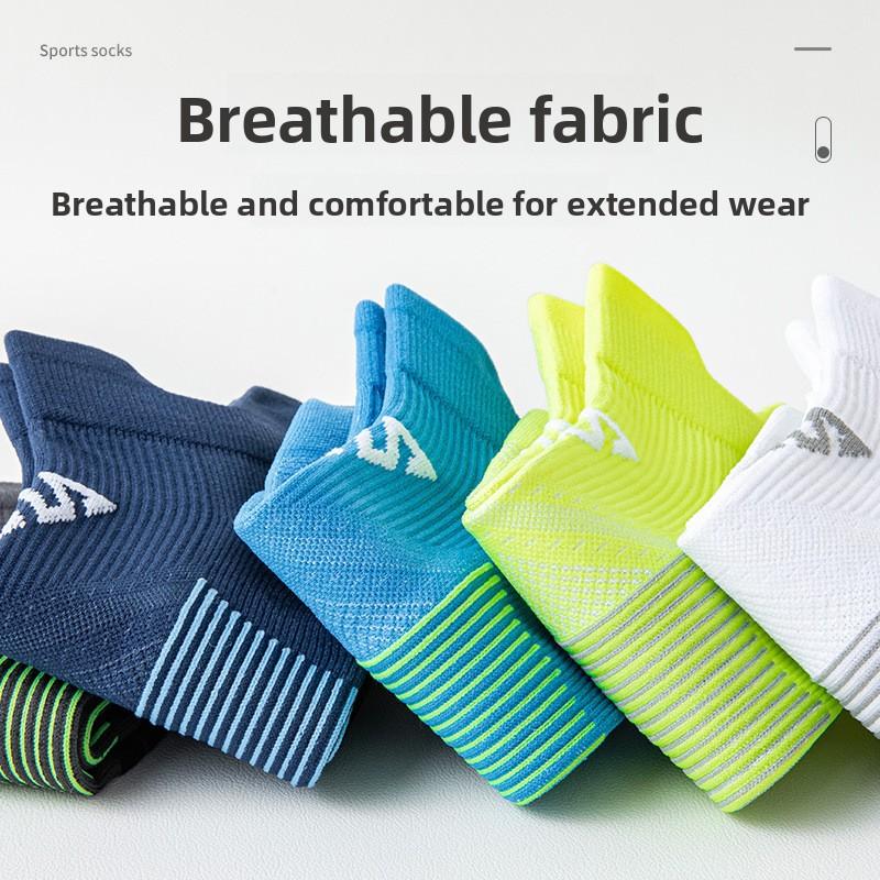 Running Socks Men Women Summer Fitness Sports Quick-Dry Sweat-Absorbing Breathable Professional Marathon Ankle Striped ODM