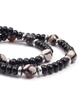 Black Beige Mix Bead Bracelet (PLT-BR-053_BK)