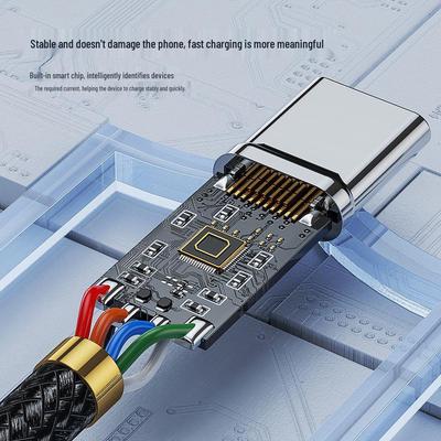 120W Super Flash Charge Braided Type-C Cable for Apple, Huawei, Vivo, and Oppo