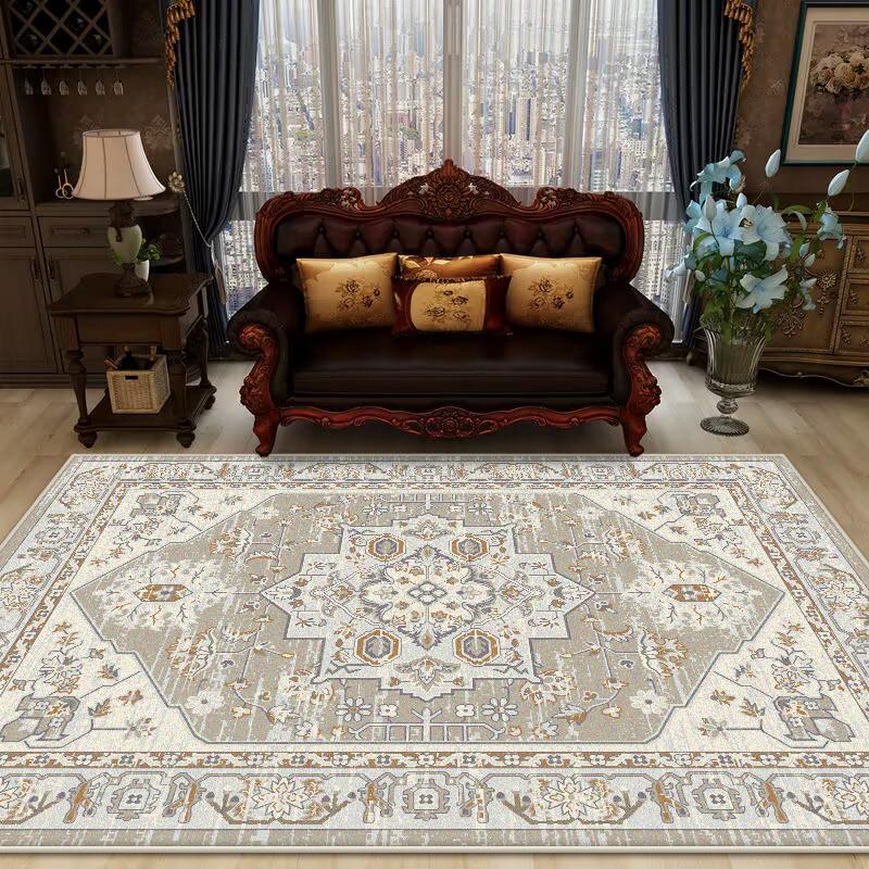 Bohemian Retro Style Decorative Rug for Living Room Soft Antiskid Sofa Table Mat Big Size Foldable Study Decoration Rug Washable