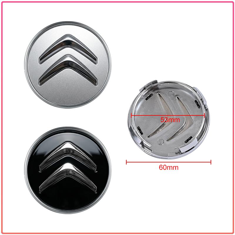 4Pcs 60MM Car Wheel Hub Center Caps Dust-Proof Snap-On Wheel Cover For Citroen C1 C3 C4 C5 C6 2CV VTS Picasso Cross Cactus RD3 C4L DS3 DS4 DS5