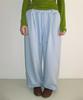 RONRON Subtle Logo Wide Sweat Pants Soft Blue