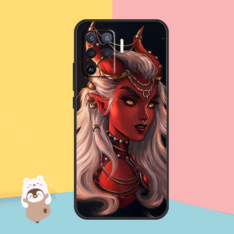 

Дьяволица Сексуальная Девушка Ведьма Чехол для Телефона Для OPPO A15 A16 A5S A5 A9 A31 A53 A53S A52 A72 A83 A91 A93 A54 A74 A94 Крышка OPPO A54 4G