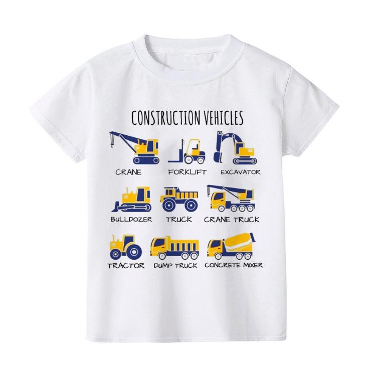 Summer Printed Boys' T-Shirt Natural Work Area Clothing Children's Summer Top