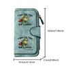 Long Wallet with Cape Clad Swordsman and Frog Warrior Print Multifunctional Portable Snap Button Coin Purse Unisex Perfect Birthday Gift for Men