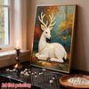 5D Pearl Art Elegant Deer Design DIY Rhinestone Painting Frameless Wall Decor Handmade Craft Gift for Home Bedroom Living Room
