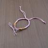 Handmade Woven Bracelet with Ping'an Buckle and Lucky Beads - Unisex DIY Semi-finished Bracelet Rope