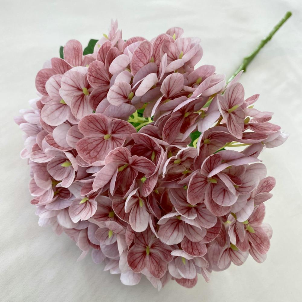 Woolen Cloth Embroidered Ball Flower 3D Design Large Size Artificial Flowers 176pcs Leaves Hand Moisturizing Hydrangea Flowers
