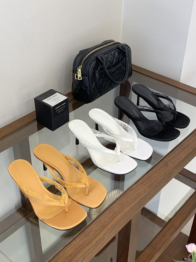 Women's Square Toe Summer French Style Office Shoes - Fashionable Footwear