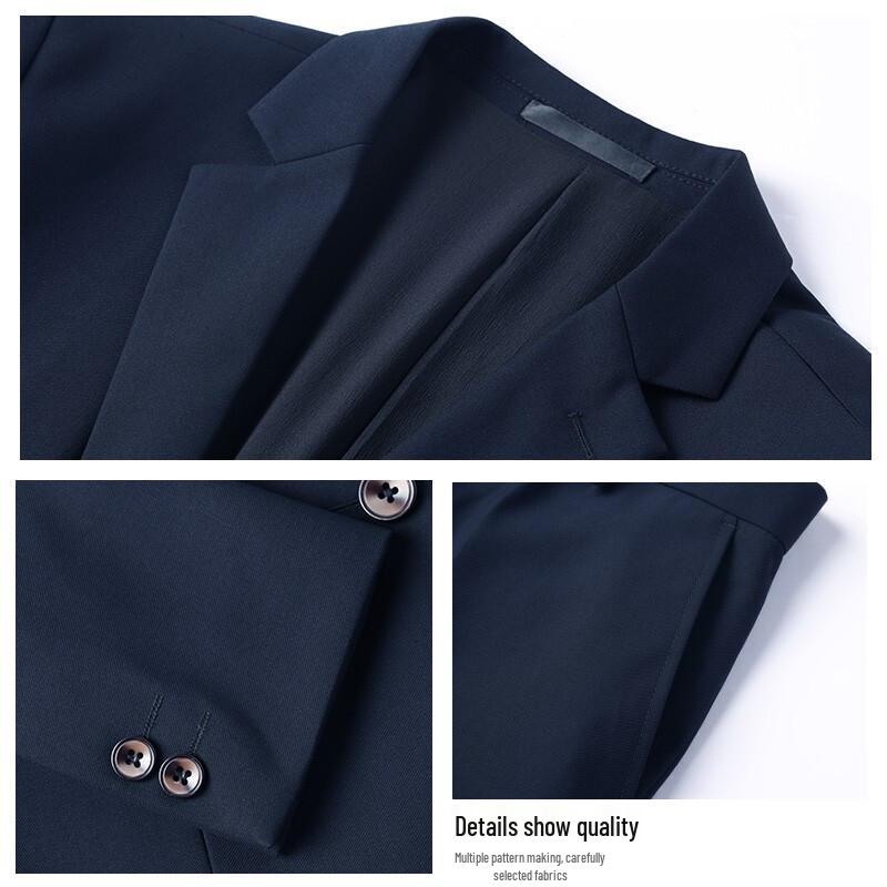 Trelomann Unisex Anti-Wrinkle Two-Piece Professional Suit