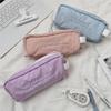 Cute Simple Bowknot Hand-Held Pencil Case Girly Pencil Bags Large Capacity Portable Student Stationery Storage Bag School Supply
