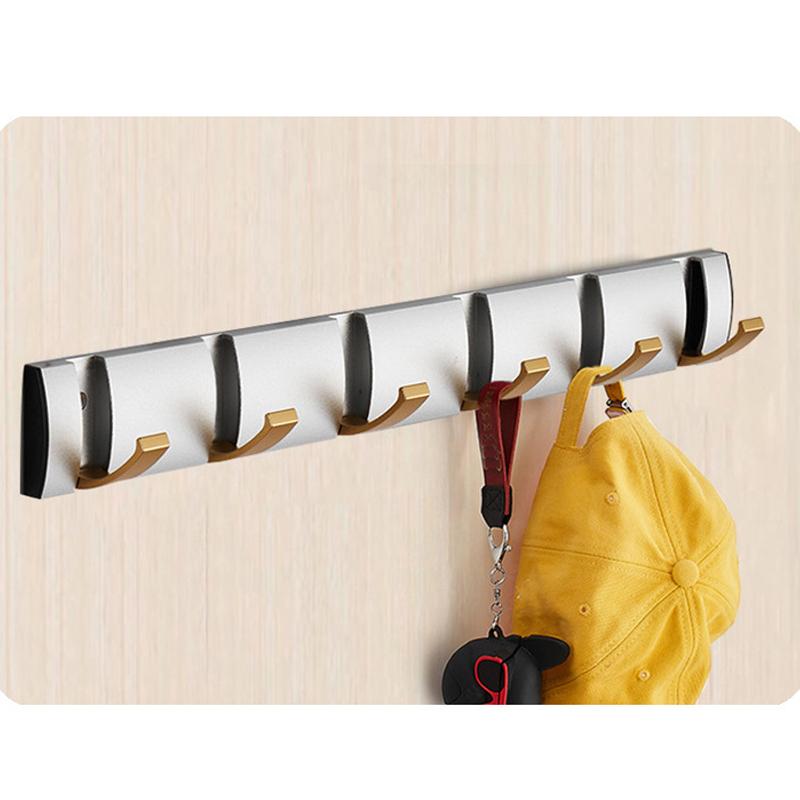 Coat Rack Wall Mount - Modern, Metal Wall Coat Rack Sturdy Wall Hook Rack Rail for Hanging Coat, Jacket, Clothes, Hat