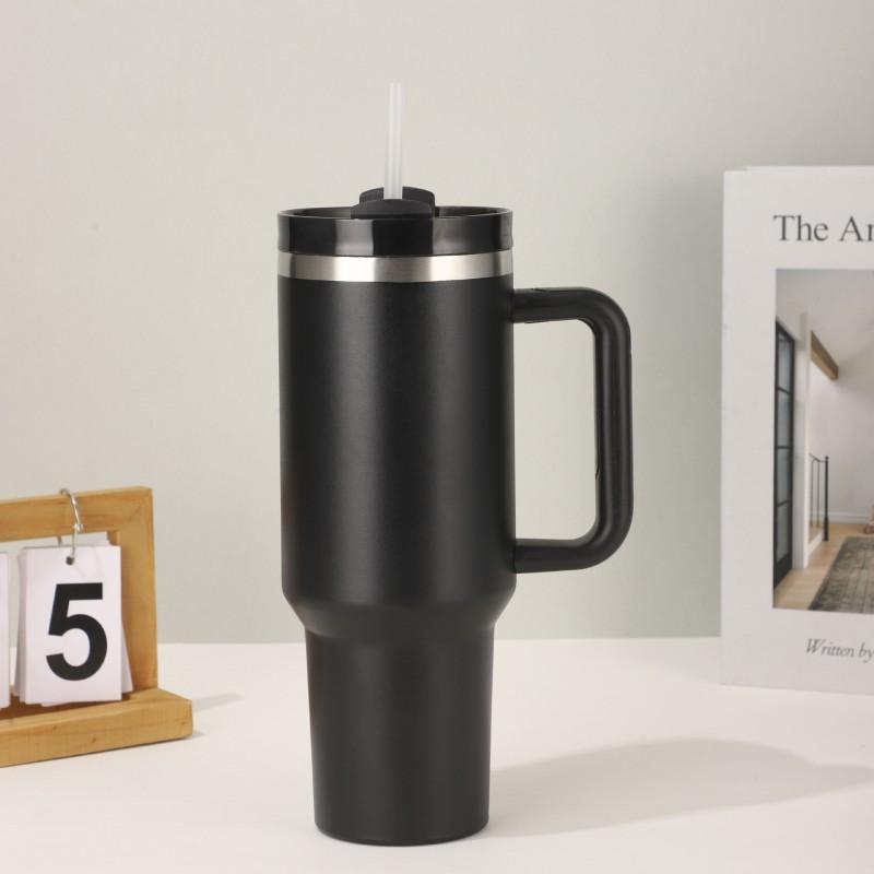 40oz Vacuum Insulated Travel Mug With Handle Car Office Outdoor Use Stainless Steel Double Wall Thermos