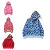 Vibrant Camouflage Hoodie Shark Printing Warm Streetwear For Men Women