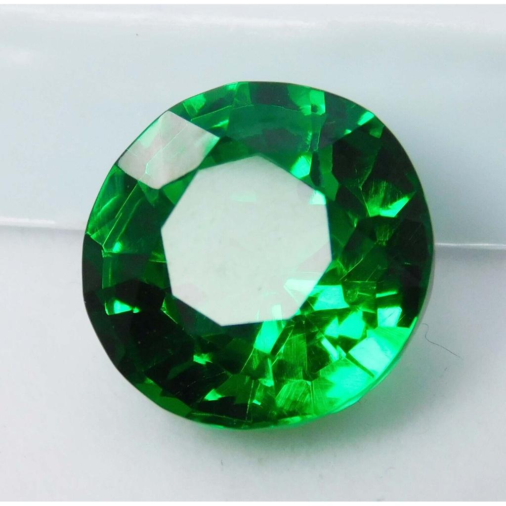 8.56 Ct Natural Tourmaline Green CERTIFIED Round Loose Gemstone Ring Size A-0021s
