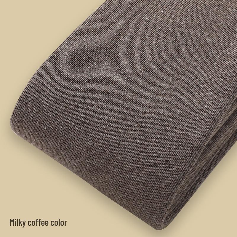 Women's High-Waist Ribbed Leggings - 500g Combed Cotton Fleece-Lined, Slimming & Anti-Pill, for Autumn/Winter