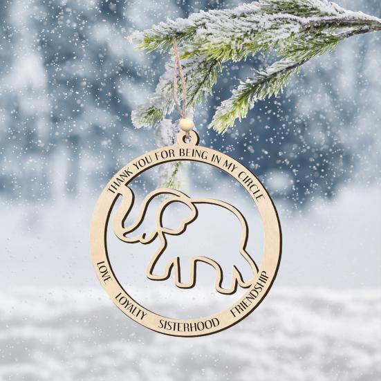 Підвіска-слон дружби Yousheng Дерев'яна підвіска-слон сестринства Символ дружби Слон-орнамент Подарунок для найкращих друзів