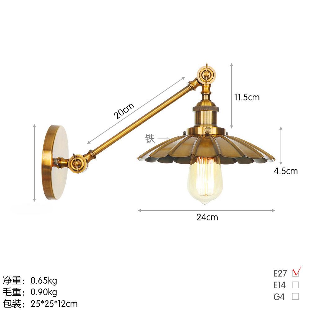 Decor Cameră Retro Vintage Modern Creativ Bar Restaurant Western Cafenea Ceainărie Club de Noapte Lampă de Perete din Fier Auriu