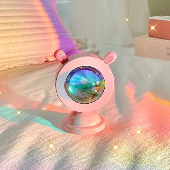 Projector Night Light Multi-purpose High Transmittance Adorable Sunset Background Projection Atmosphere Lamp for Bedroom