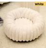 Cats Dogs Round Straight Stripe Plush Warm Comfortable Soft Washable Portable Pet Mat Bed All Seasons