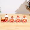 Christmas Wooden Train Merry Christmas Decoration for Home 2026 Navidad Xmas Tree Ornament Gingerbread Man Train New Year 2026