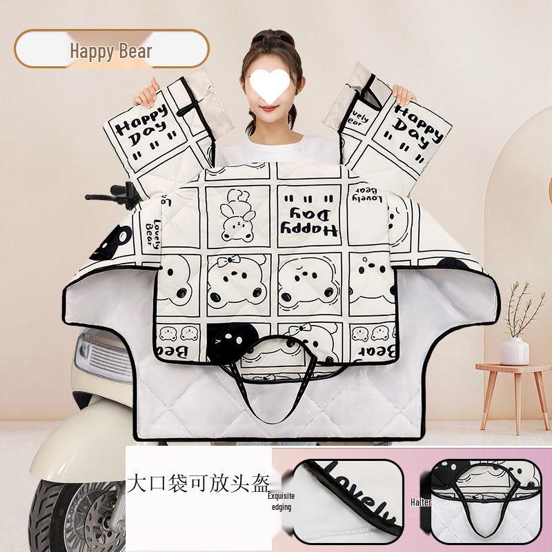 All-Season Electric Vehicle Windshield Cover: Universal Sun & Rain Protection, Waterproof, Thickened for Winter, Ideal for Motorcycles