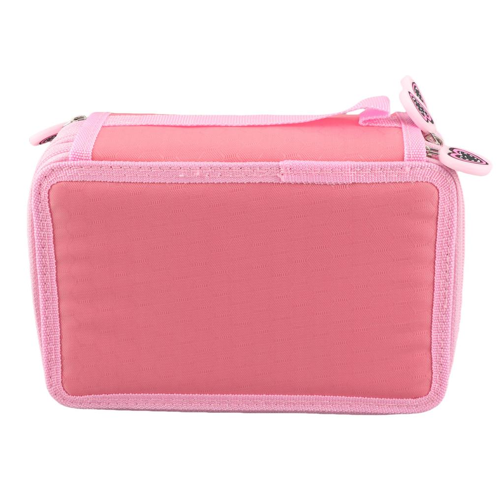 72 Count Slot Colored Pencil Carry Case Bag Large Capacity Oxford Multilayer Pencil Organizer Pink