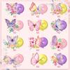 32Pcs Butterfly Party Decorations, Butterfly Hanging Swirl Decorations Pink and Purple Hanging Butterfly Decorations for Spring Summer Garden