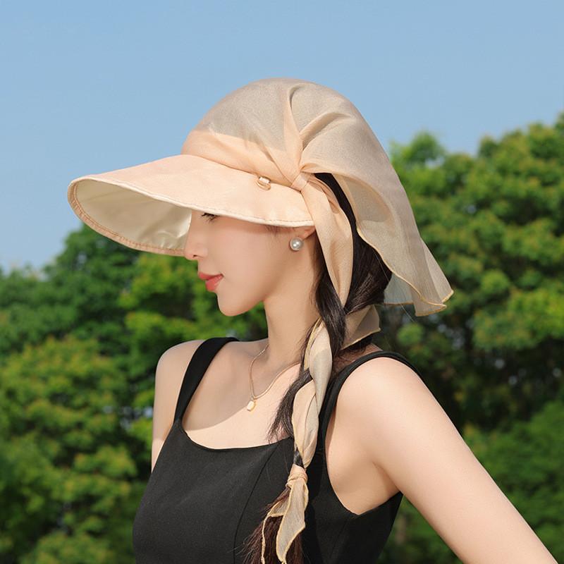 Summer Sun Protection Hat With Wide Brim Foldable Lightweight For Women