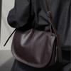 Casual Commuting Trend Genuine Leather Women's Bag Single-shoulder Crossbody Saddle Bag