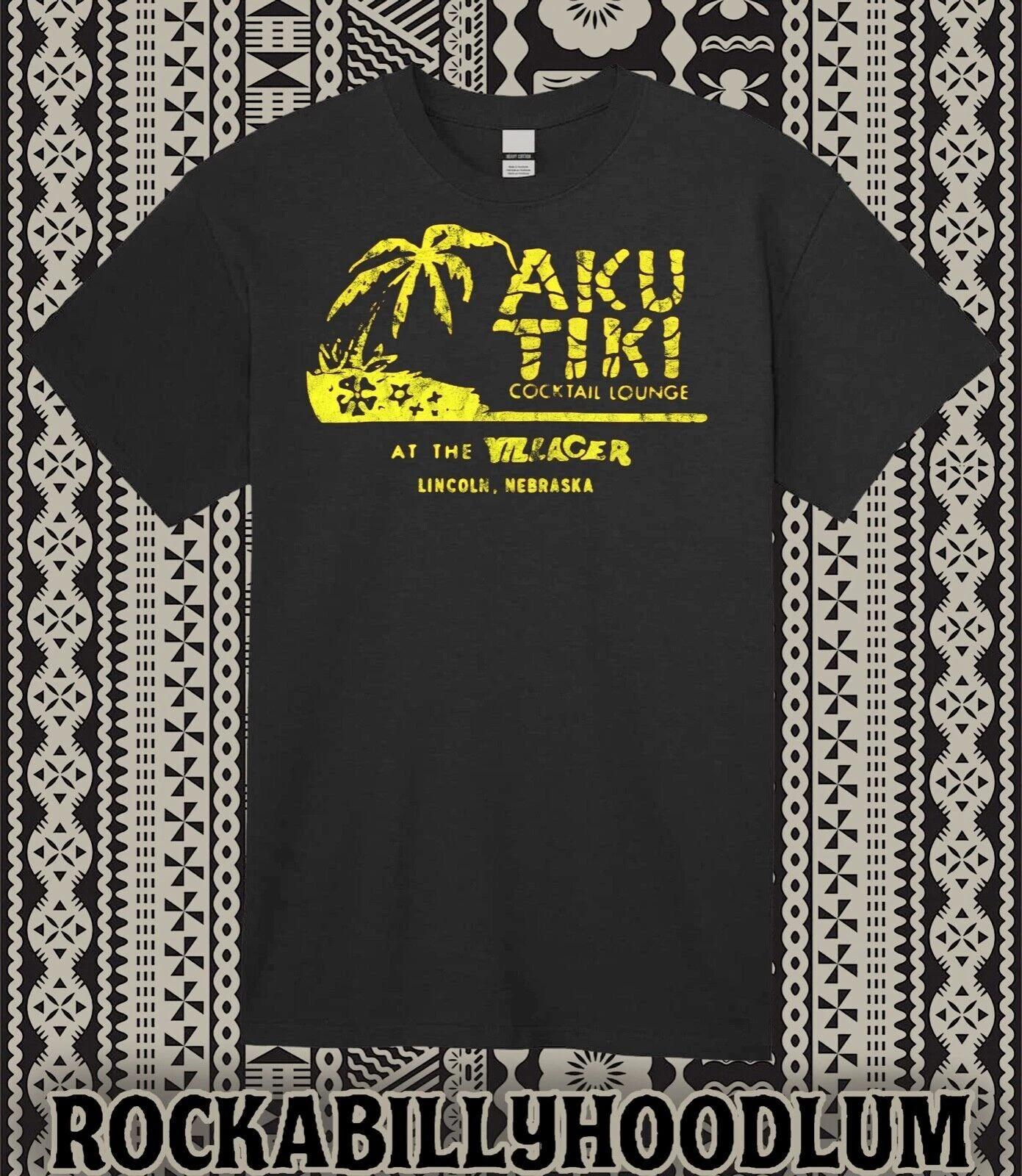 Retro Tiki Art Tee T Shirt Mug Bar Restaurant Aku Tiki The Villager Nebraska S