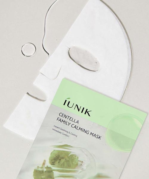 IUNIK Centella Family Calming Mask (10ea) + Tea Tree Relief Serum (15ml Gift) NONE